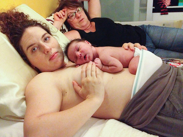 La fotógrafa con su madre.